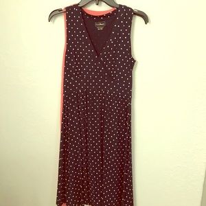 Navy blue polka dot dress